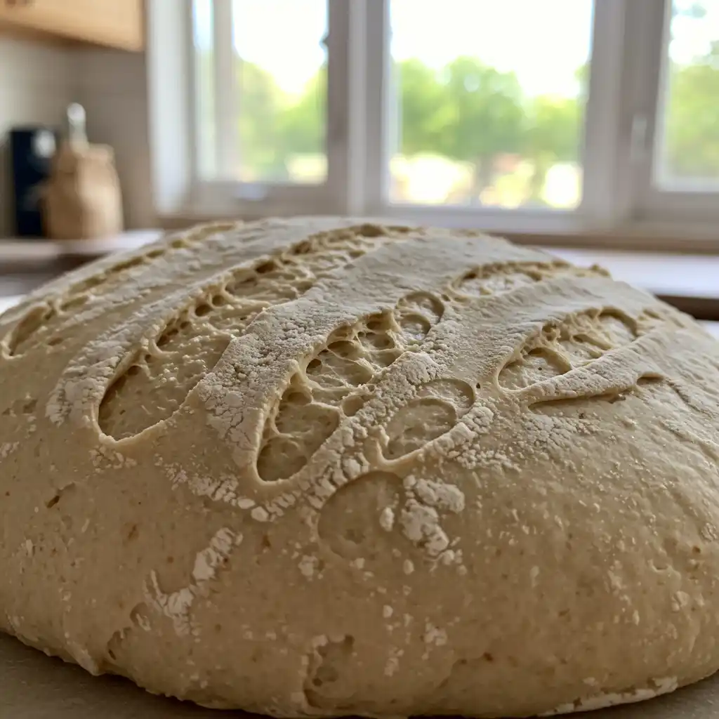 Scoring sourdough bread dough for oven spring
