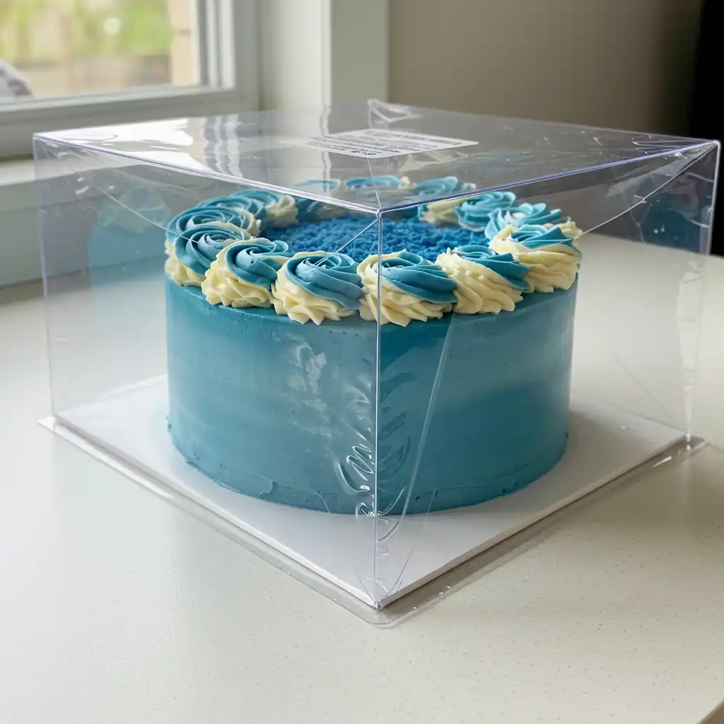 Storing blue velvet cake