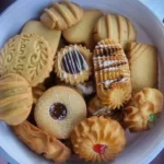 Delicious butter cookies on a plate, freshly baked and ready to enjoy.