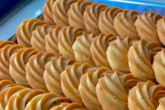 Delicious Milky Coconut Biscuits served on a plate