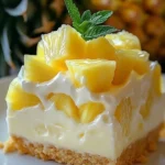 Delicious no-bake pineapple cream dessert served in a glass